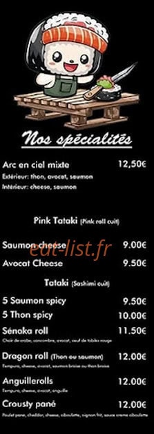 Sénaka Sushi — carte page 5