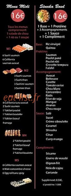 Sénaka Sushi — carte page 6