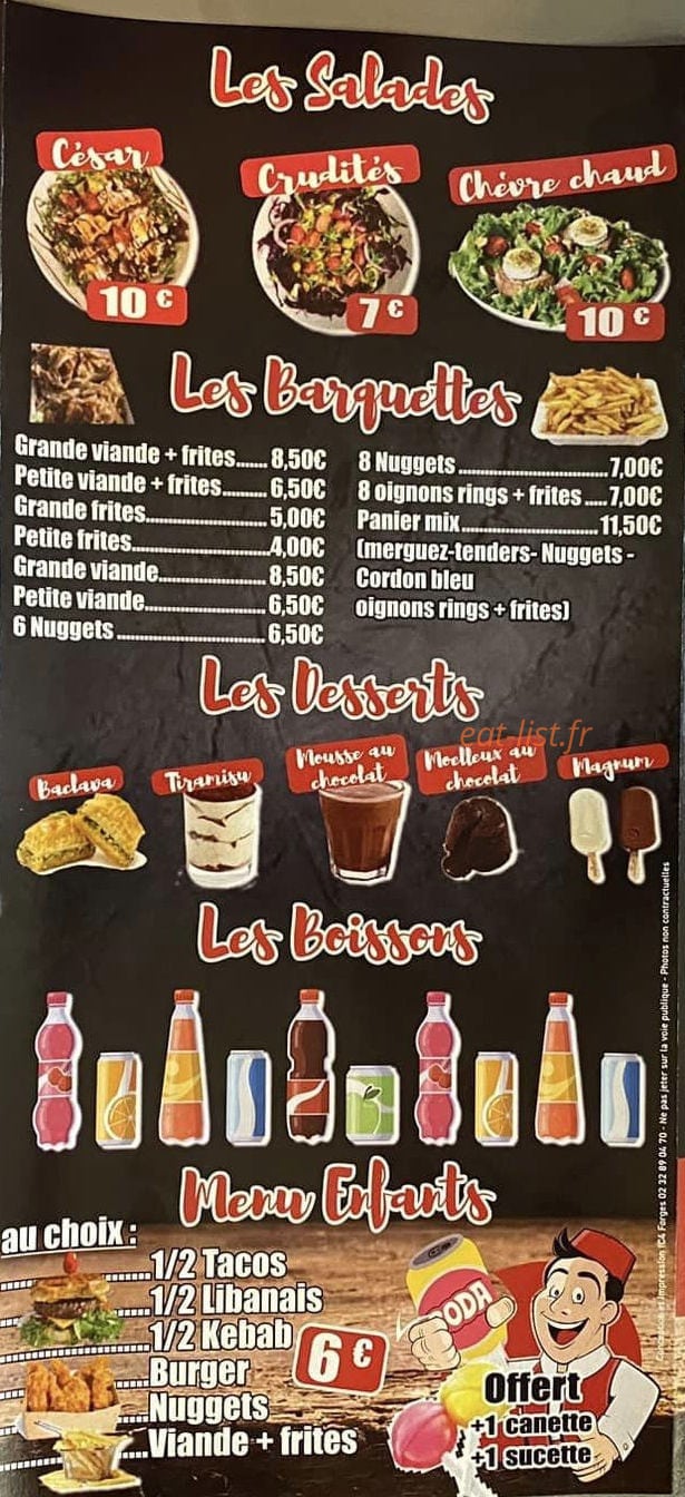 House Kebab — carte page 6