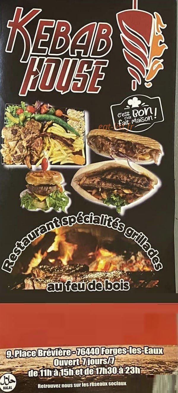 House Kebab — carte page 1