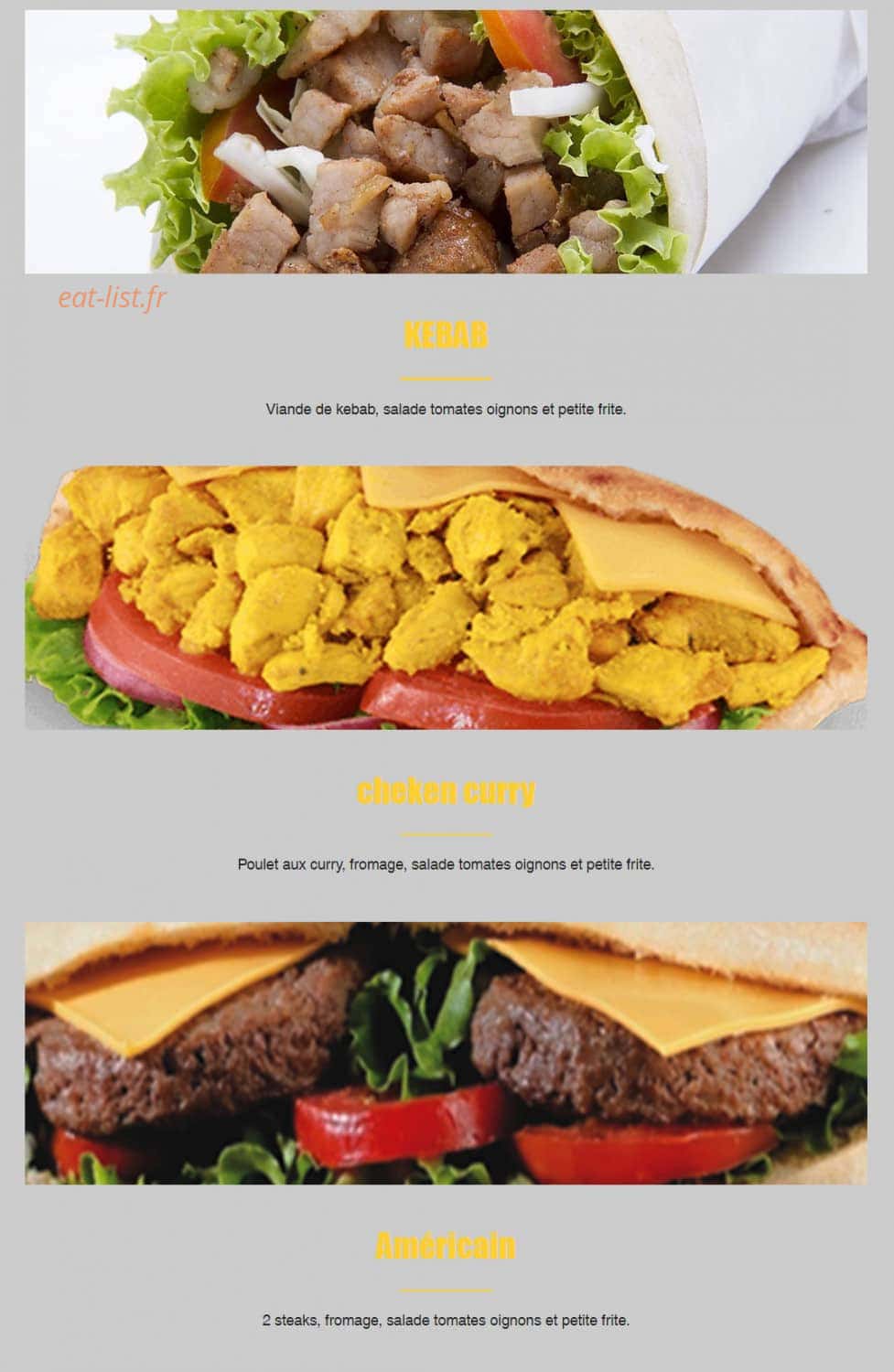 Pizza Gold — carte page 3