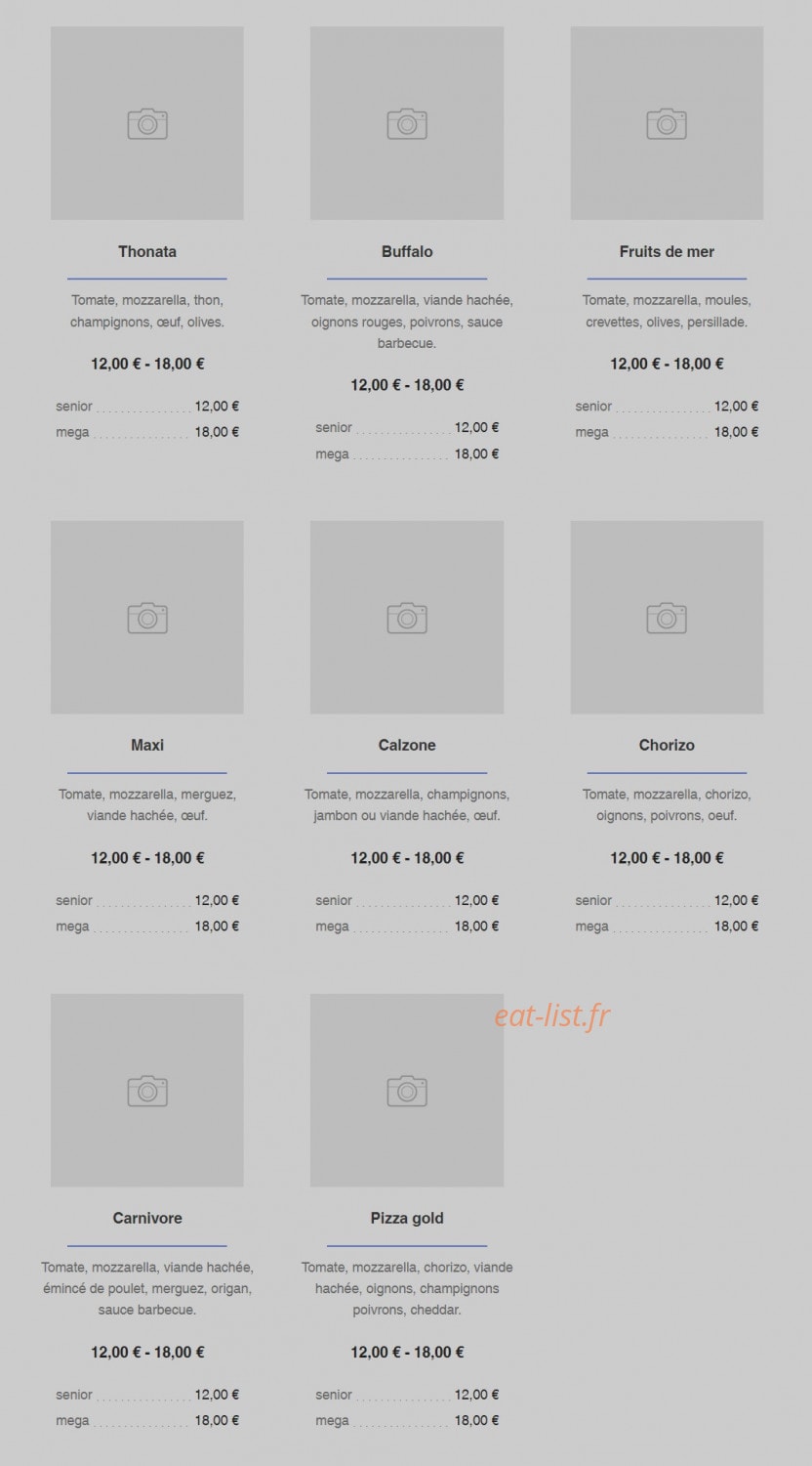Pizza Gold — carte page 2