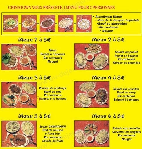 Restaurant China Town — carte page 8