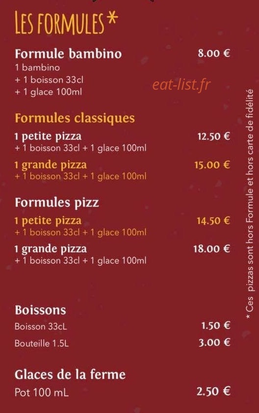 Dolce pizza — carte page 4