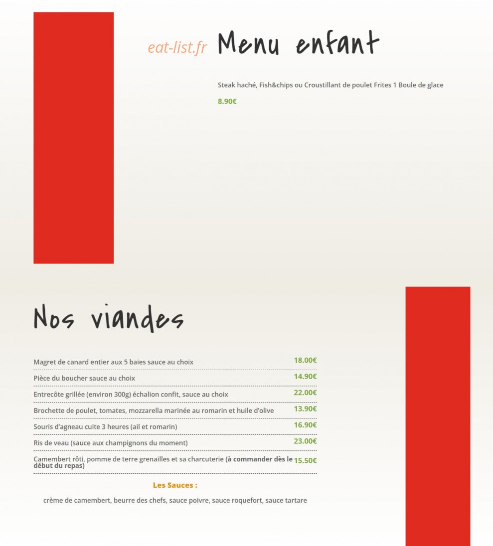 Le Champêtre — carte page 2
