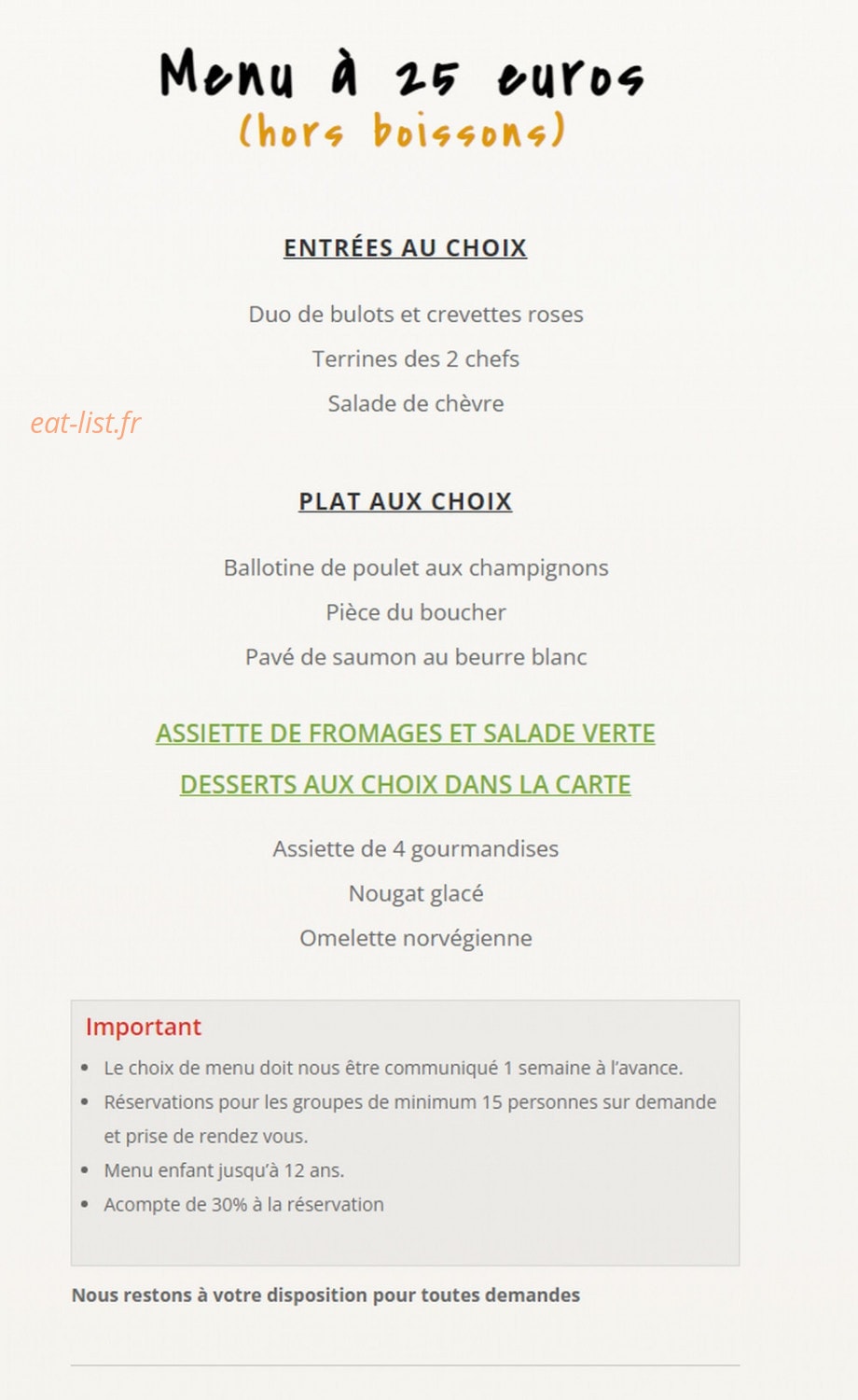 Le Champêtre — carte page 6