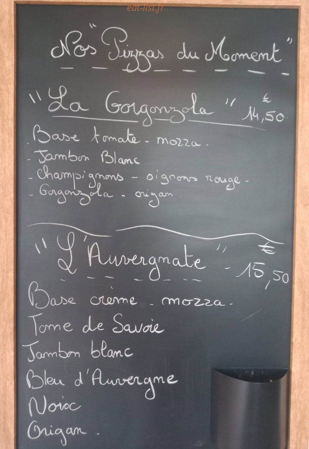 Au Caux d'bar — carte page 1