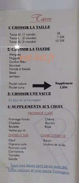 Le P'tit Snack — carte page 5