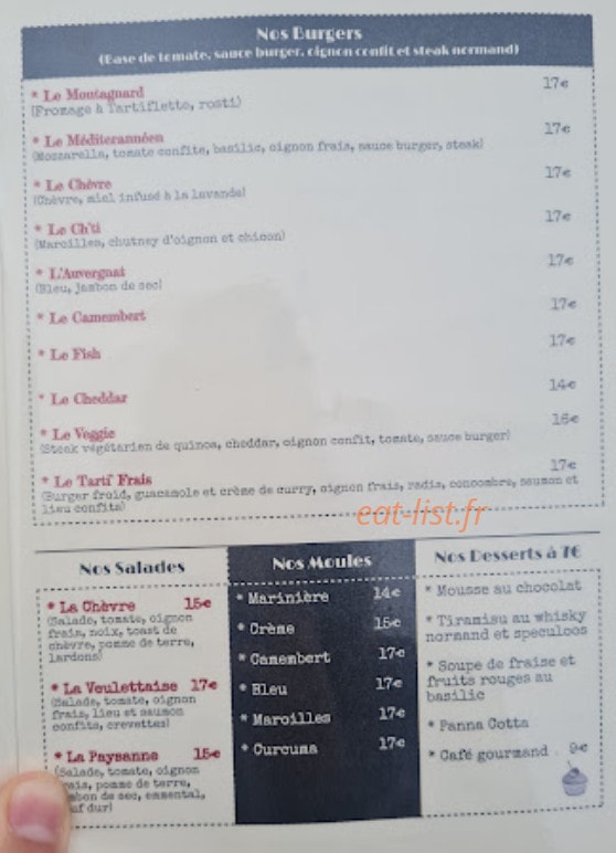 La Chaloupe — carte page 1