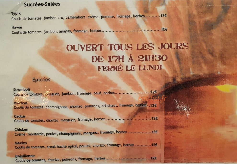Chez Frédo — carte page 3