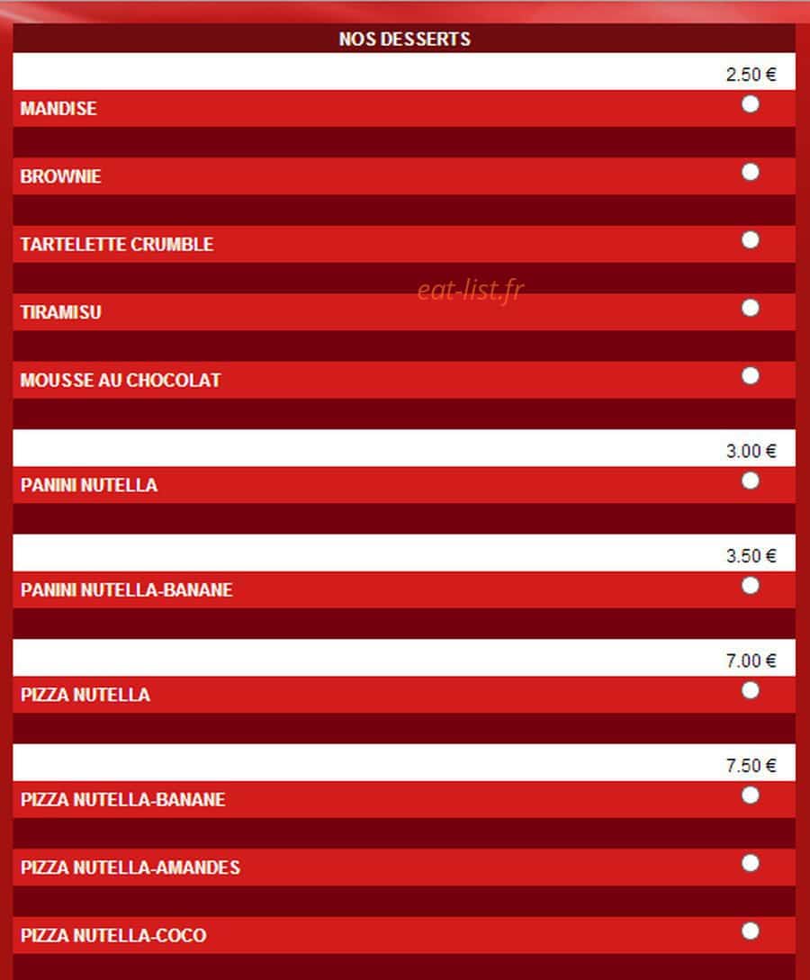 Pizza Capri — carte page 5