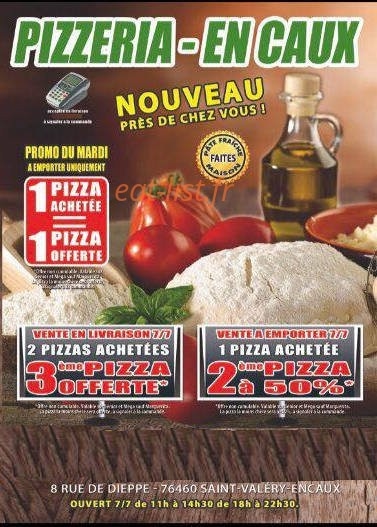 Pizzeria En caux — carte page 1