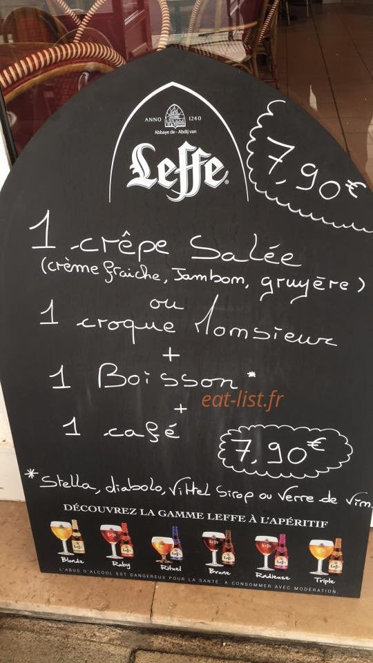 Café de l'esplanade — carte page 1