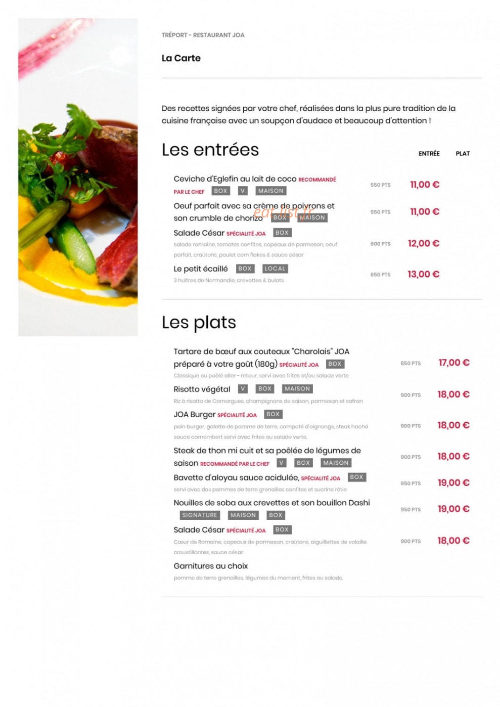 Casino JOA — carte page 2