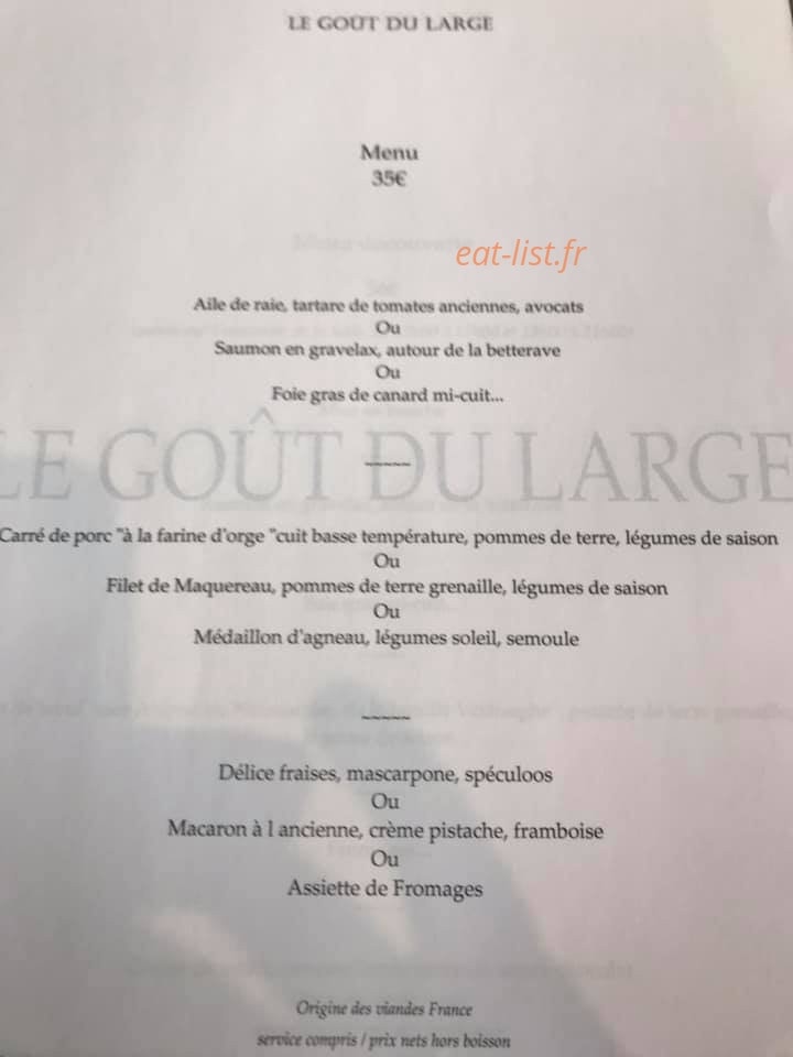 Le Goût Du Large — carte page 3