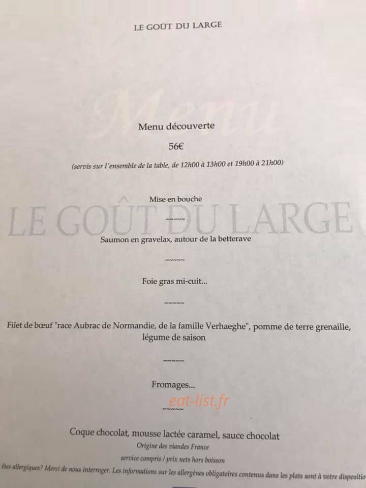 Le Goût Du Large — carte page 4