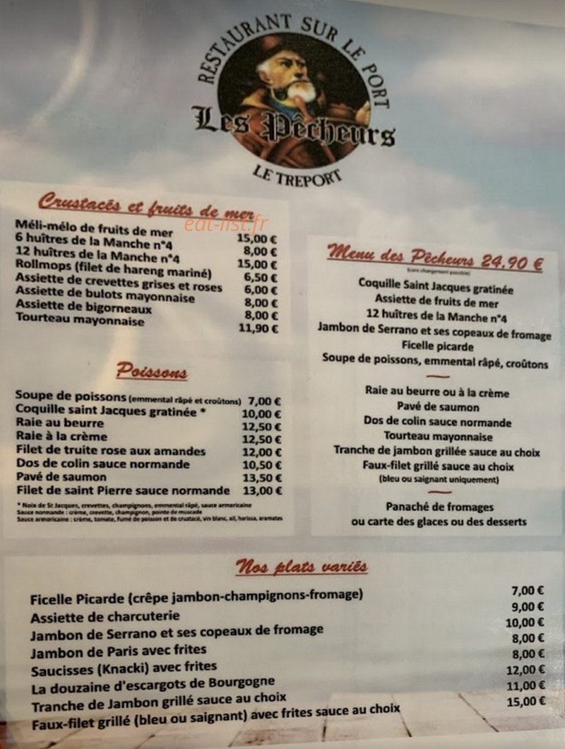 Les Pêcheurs — carte page 1