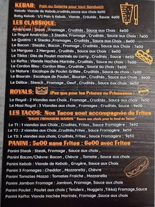 La Barak aux délices — carte page 1