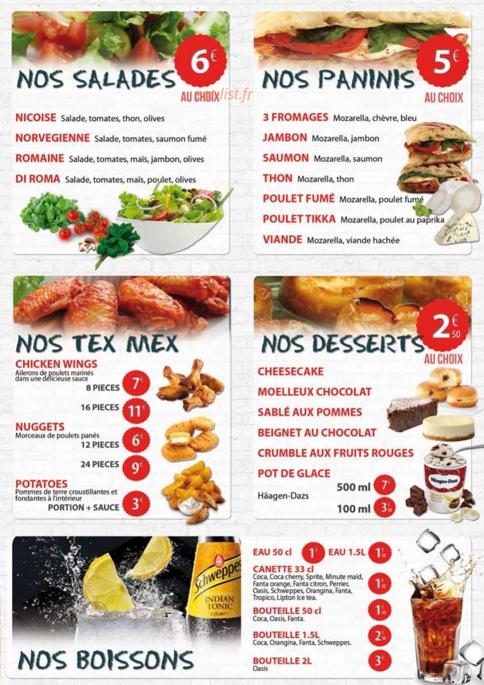 Pizza Palace — carte page 3