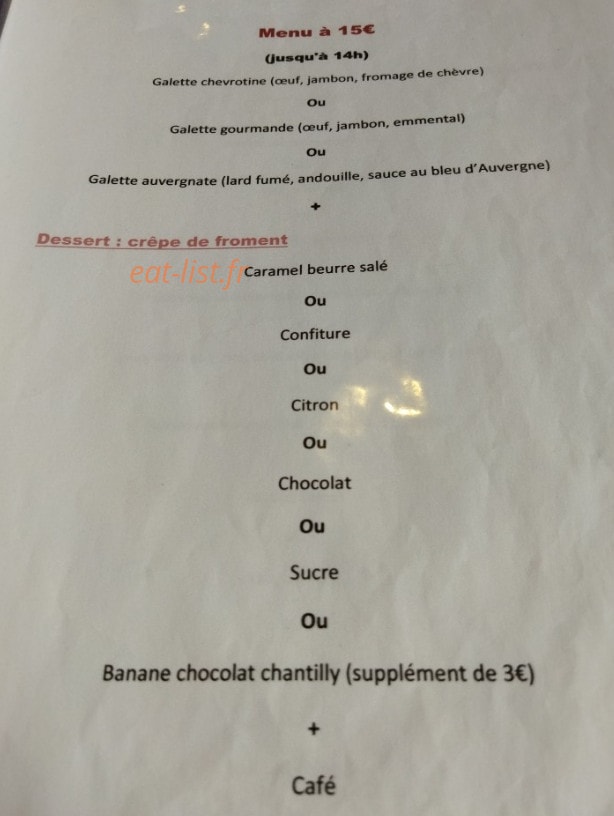 La Bonne Famille — carte page 1