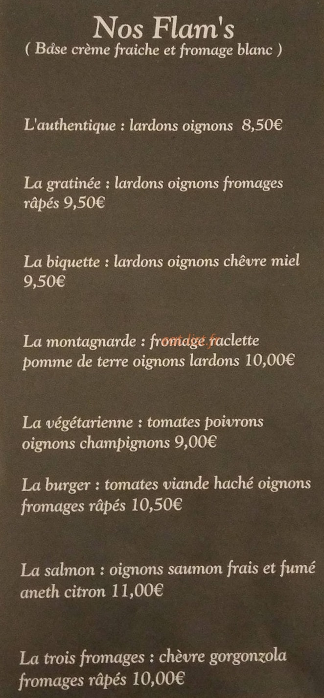 La Petite Flamme — carte page 1