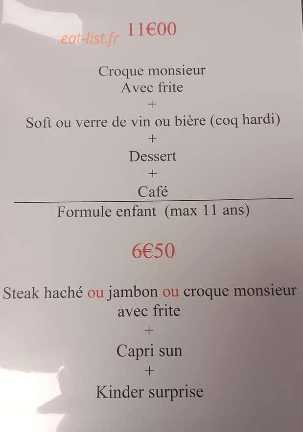 Café De La Place — carte page 2