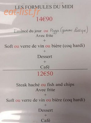 Café De La Place — carte page 1