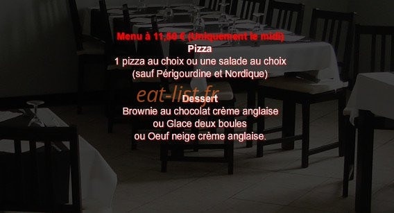 Carte et menu de La P'tite Fringale à Saint Pierre de Varengeville — Le menu à 11.50€