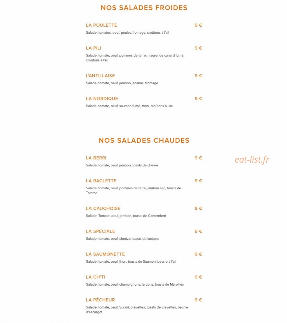Pili Pizza — carte page 5