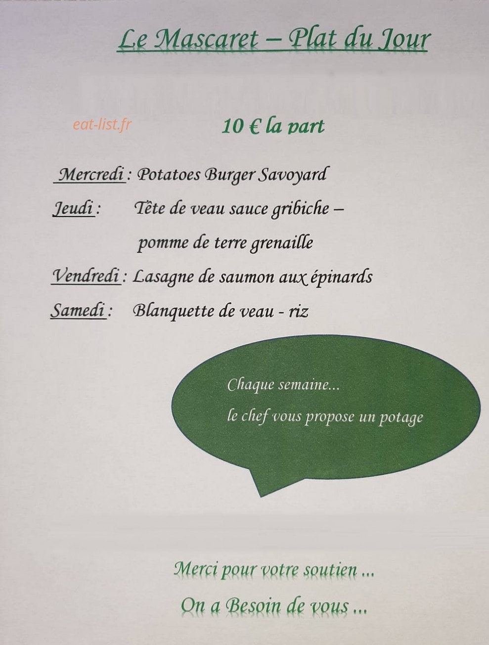 Le Mascaret — carte page 1