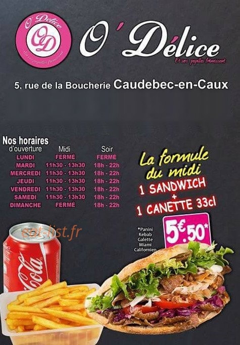 O'Delicie — carte page 1