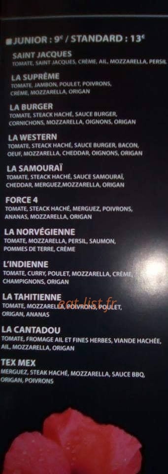 Pizzas poppizz — carte page 1