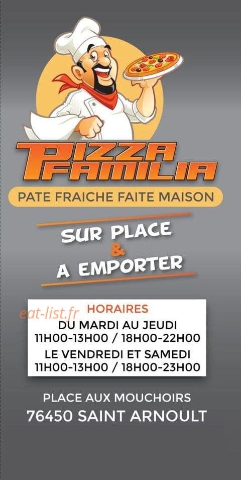 Pizza familia — carte page 1