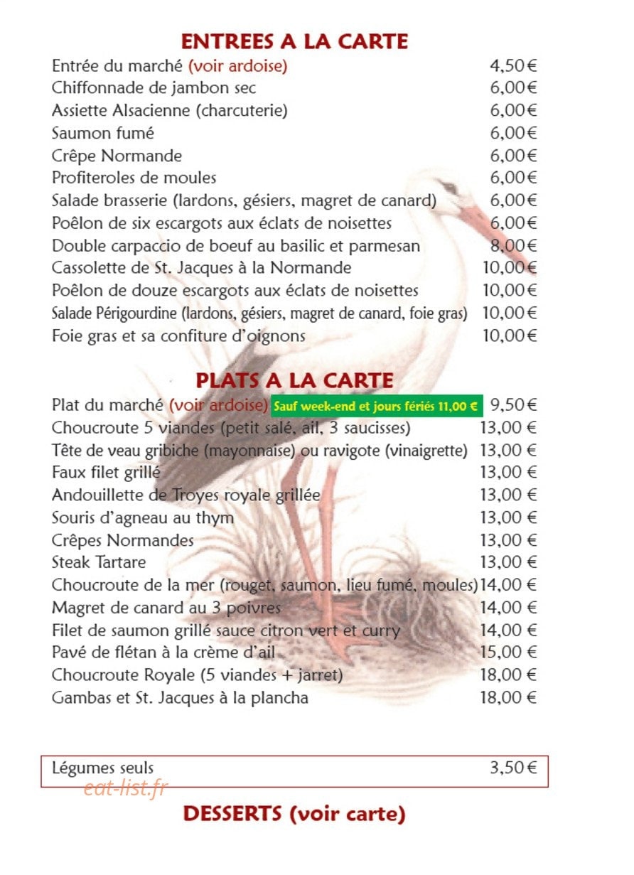 Brasserie alsacienne — carte page 4