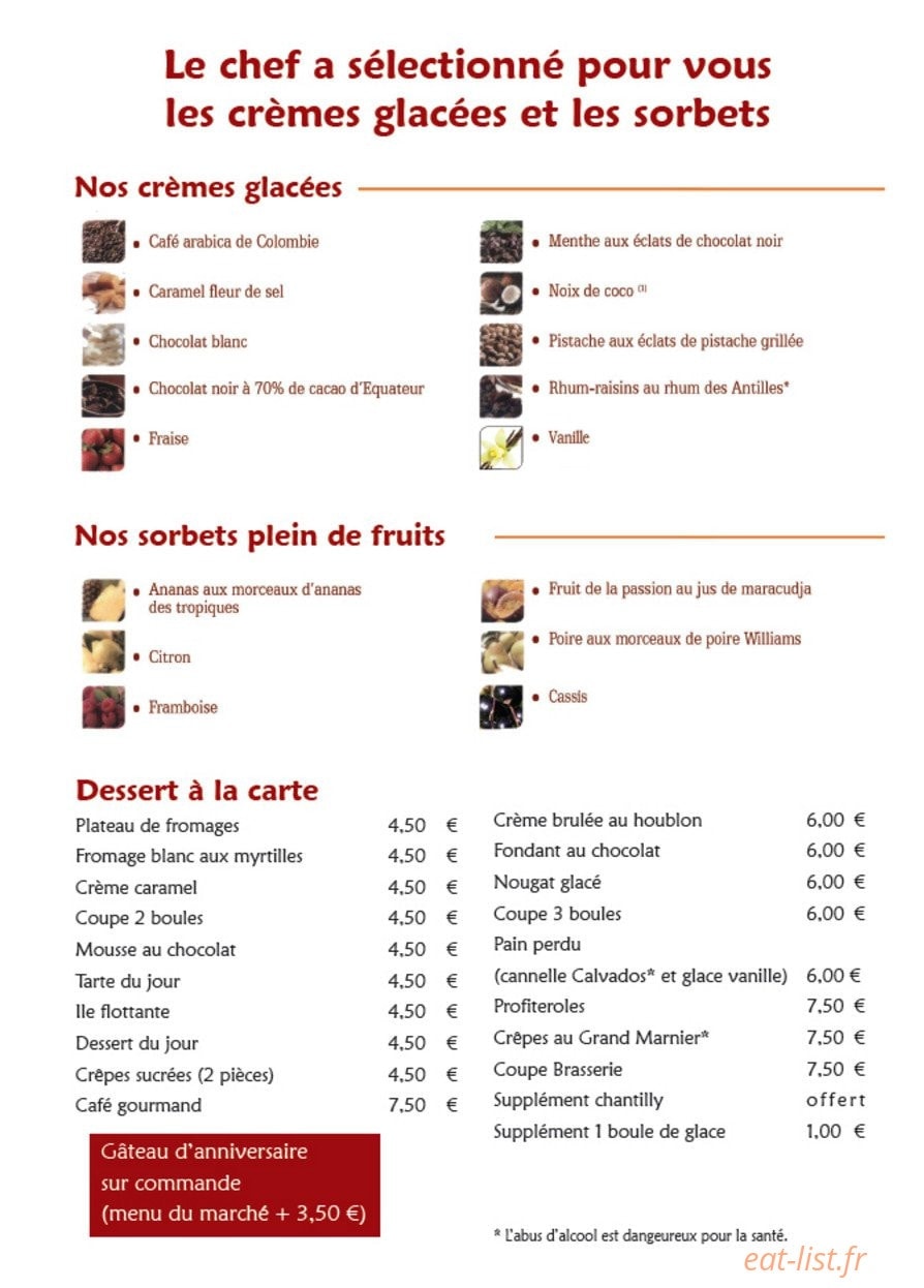 Brasserie alsacienne — carte page 7