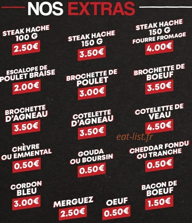 Burger Ch'Waya — carte page 1
