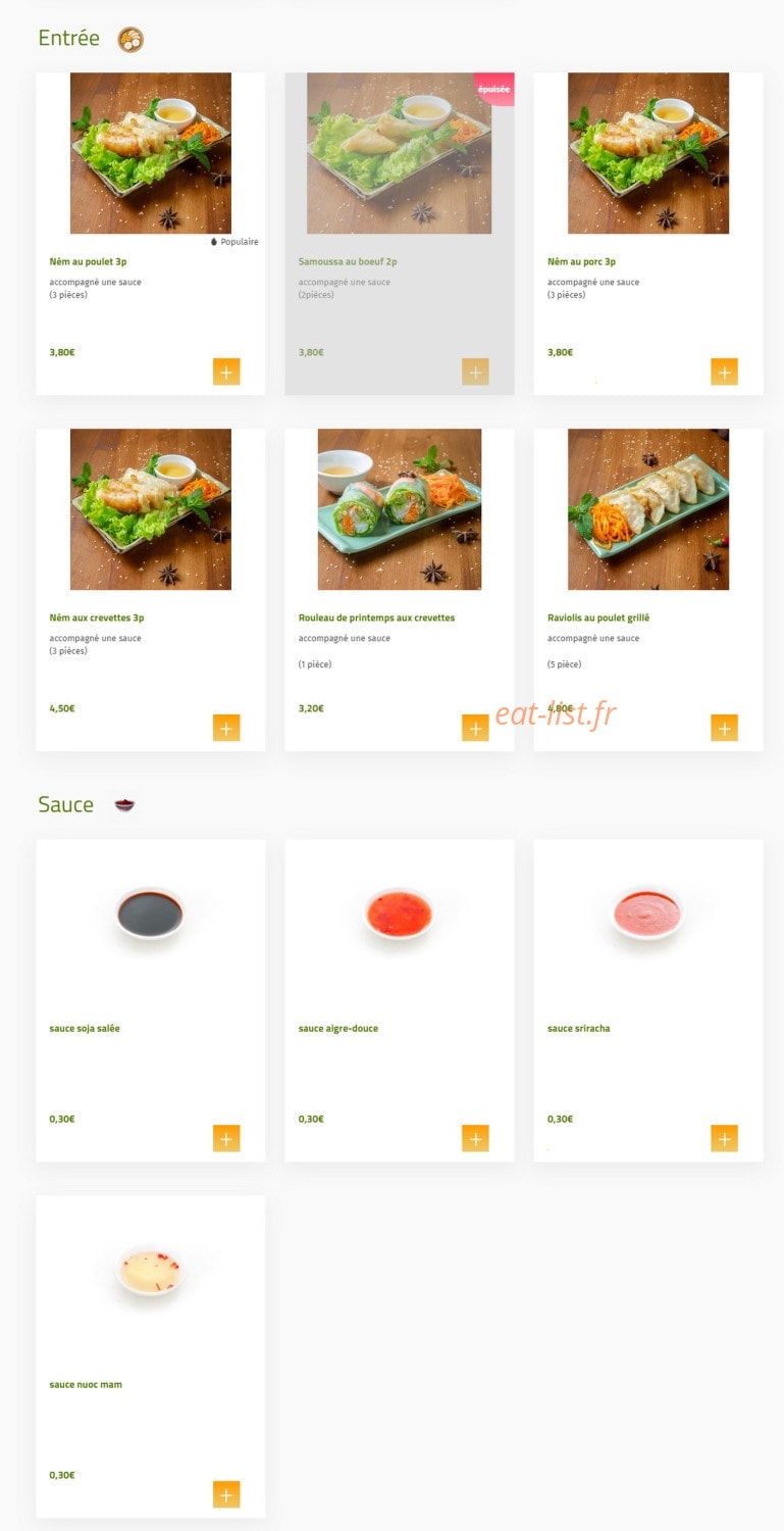 Daxing bar — carte page 1