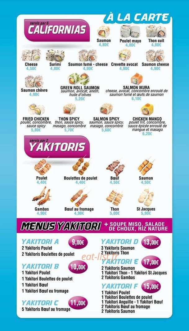 Fast Sushi — carte page 5