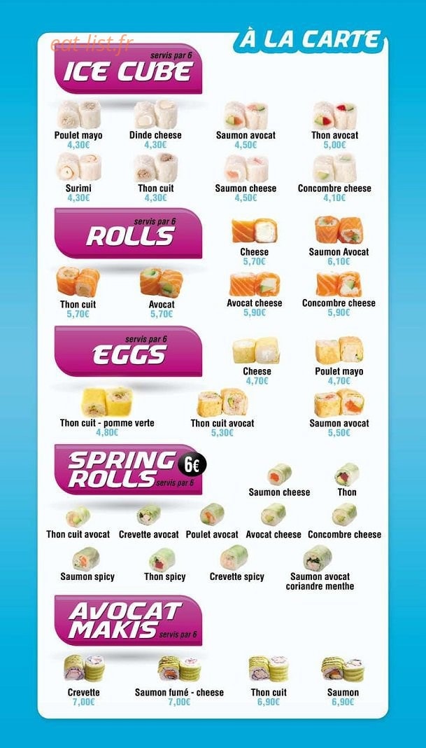 Fast Sushi — carte page 4
