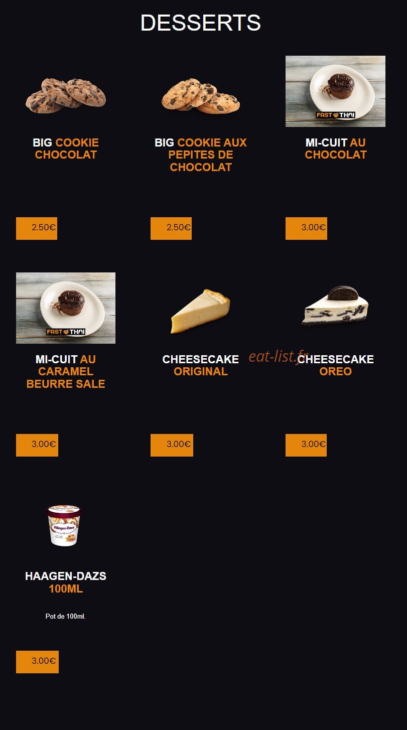 Fast Thai — carte page 5