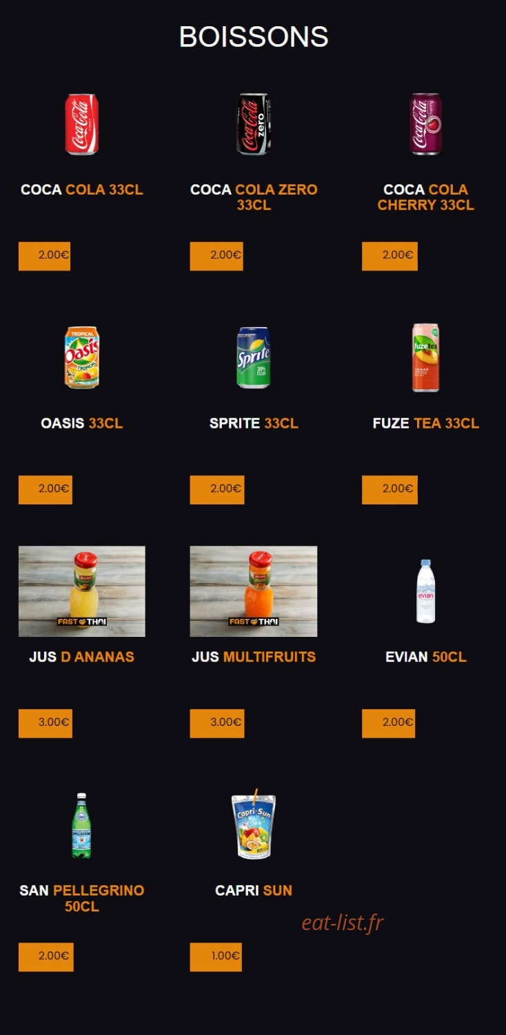 Fast Thai — carte page 6