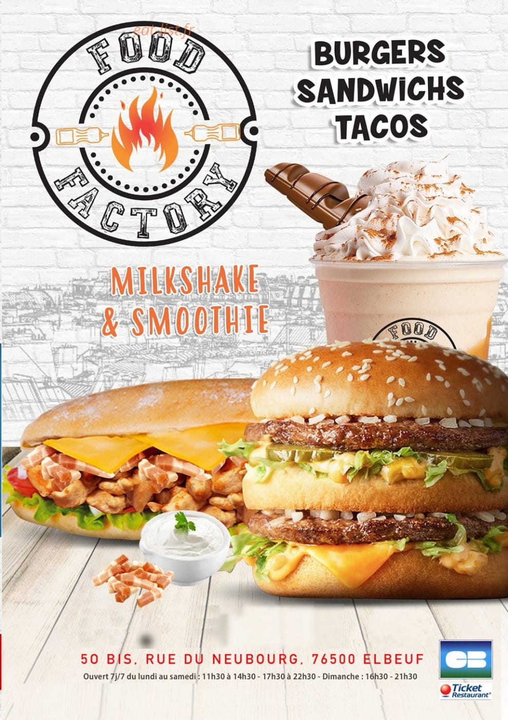 Food Factory — carte page 1