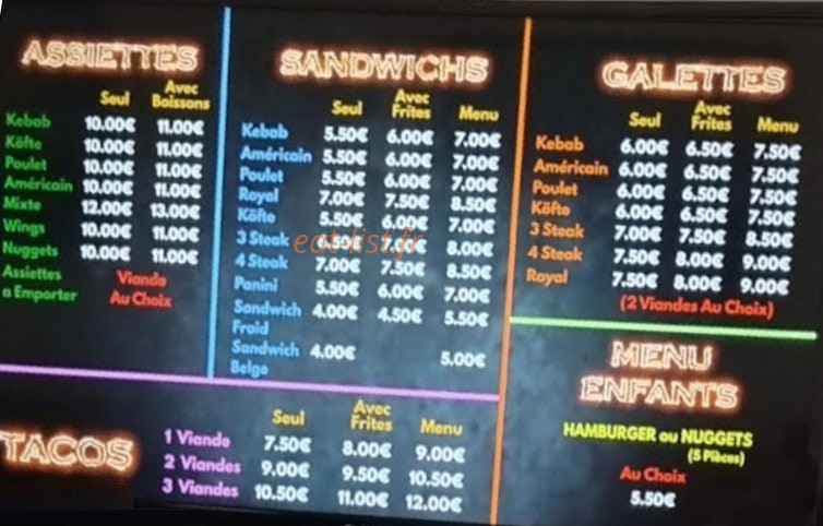 Kebab istanbul — carte page 1