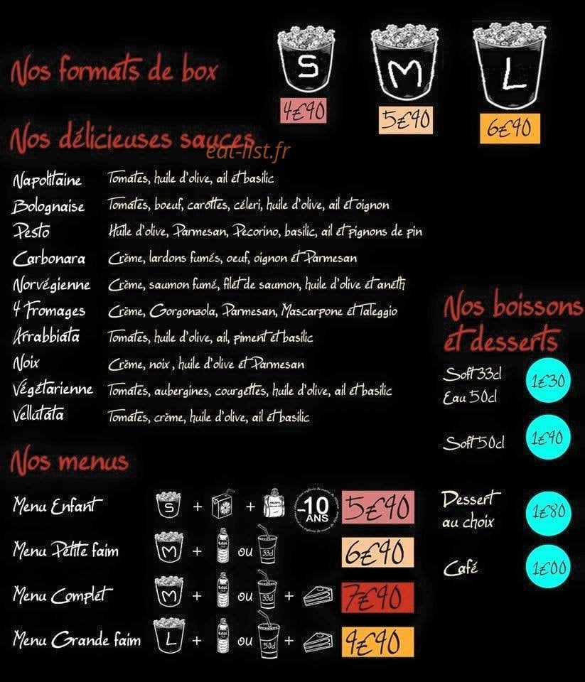 La pasteria — carte page 1