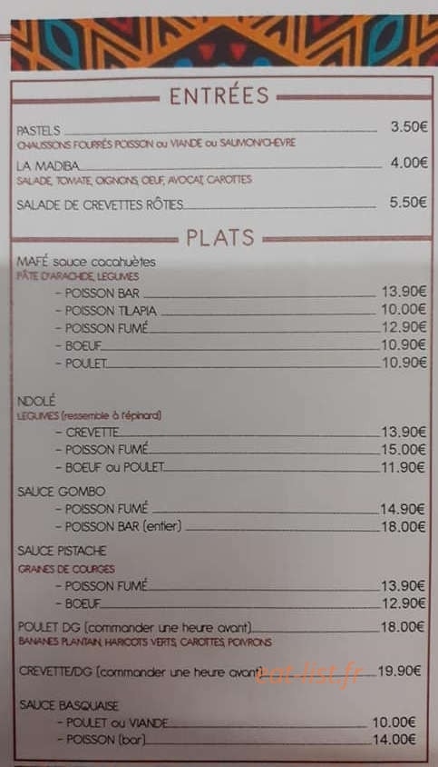 Madiba — carte page 1