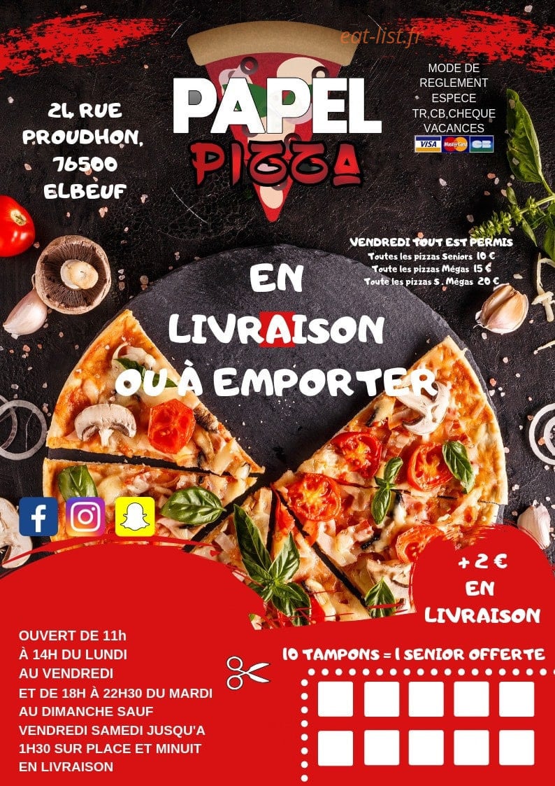 Papel Pizza — carte page 7
