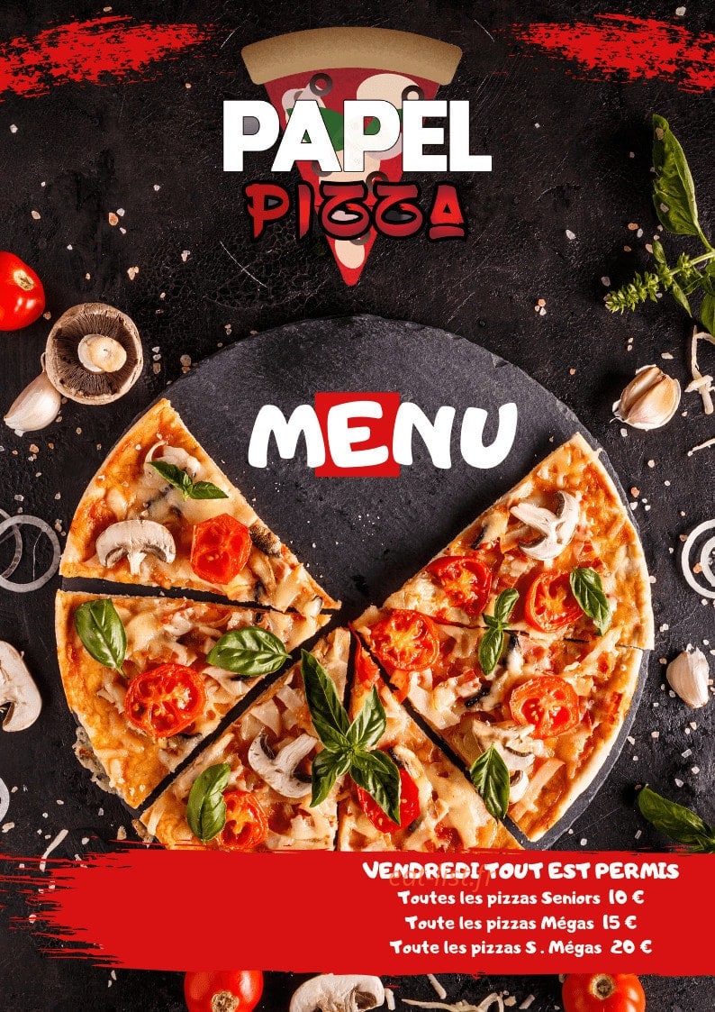 Papel Pizza — carte page 1