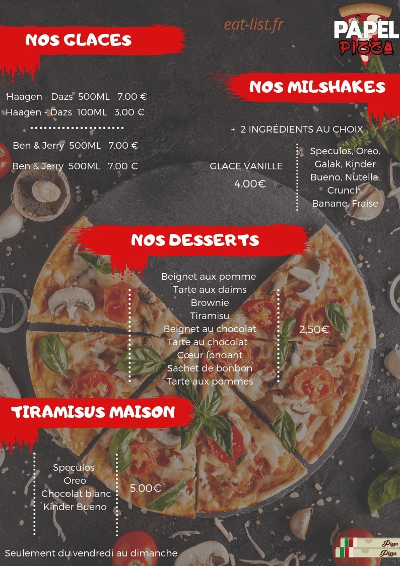 Papel Pizza — carte page 5