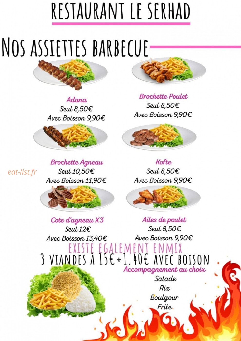 Restaurant le Serhad — carte page 4