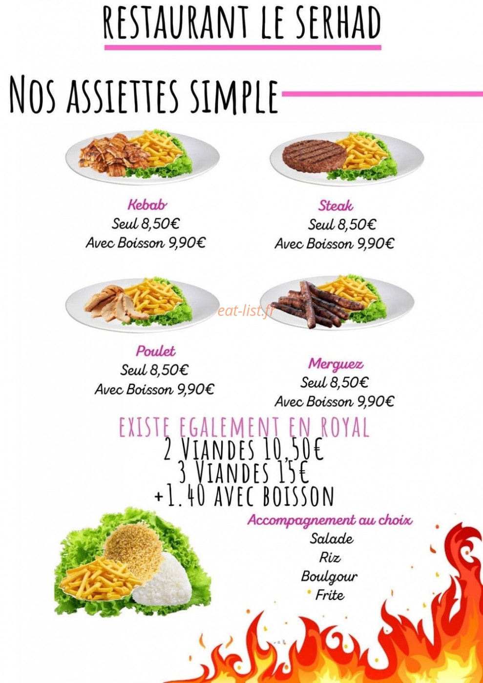 Restaurant le Serhad — carte page 3